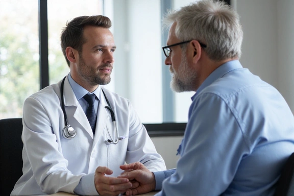 Pria Konsultasi Dokter